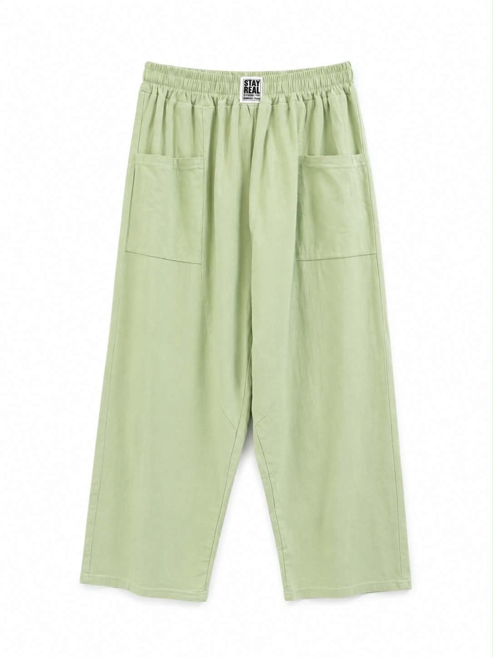 Stay Real By Barrod Sage Green Cotton-Linen Blend Cropped Pant – Size Small EUC